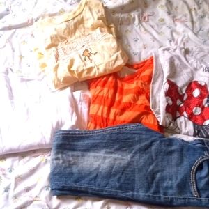 Girls size 12 one pair of imperial star skinny jeans two short sleeve two long